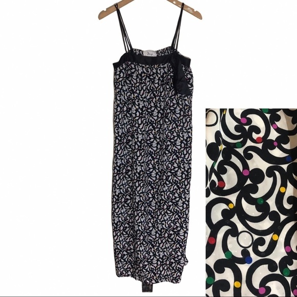 Faye Women’s Polka Dotted Side Slit Maxi Slip Dress - Picture 1 of 16